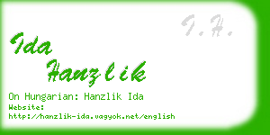 ida hanzlik business card